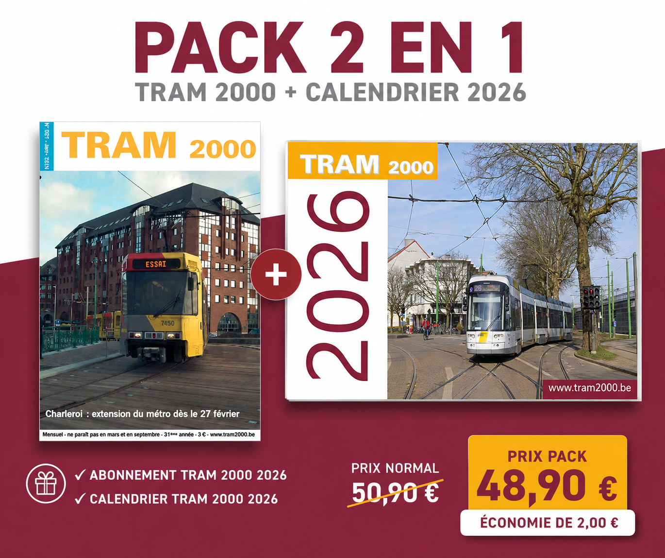 Pack 2 en 1 – Tram 2000 + Calendrier 2026